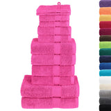 VidaXL Ensemble de serviettes 12 pièces SOLUND 600 g m² rose