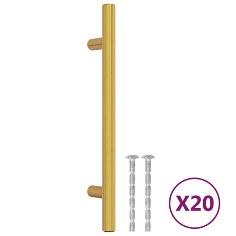 VidaXL Poignées 20 pcs 128 mm acier inoxydable couleur or