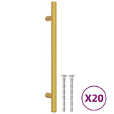 VidaXL Poignées 20 pcs 160 mm acier inoxydable couleur or