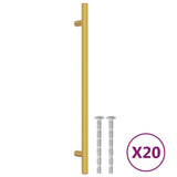 VidaXL Poignées 20 pcs 224 mm acier inoxydable doré