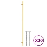 VidaXL Poignées 20 pcs 480 mm acier inoxydable doré