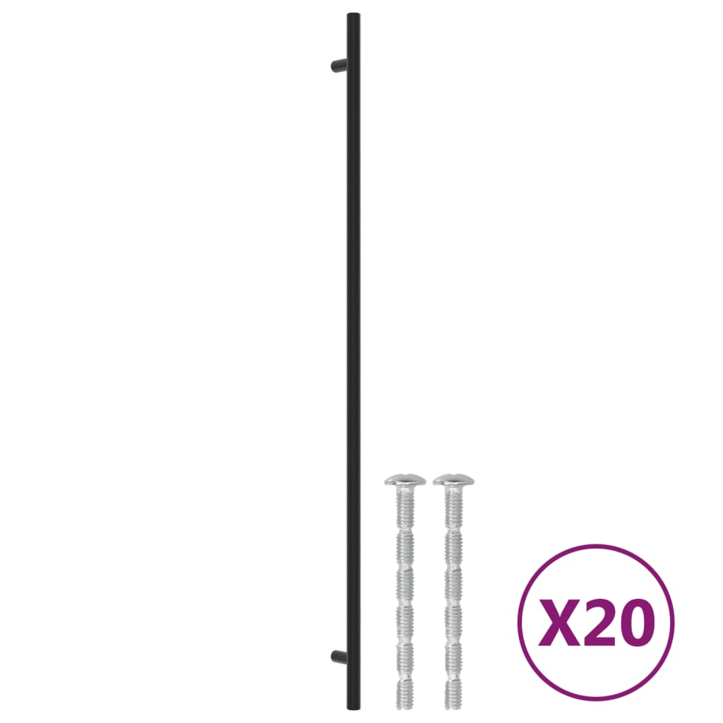 Vidaxl håndterer 20 st 480 mm rustfrit stål sort