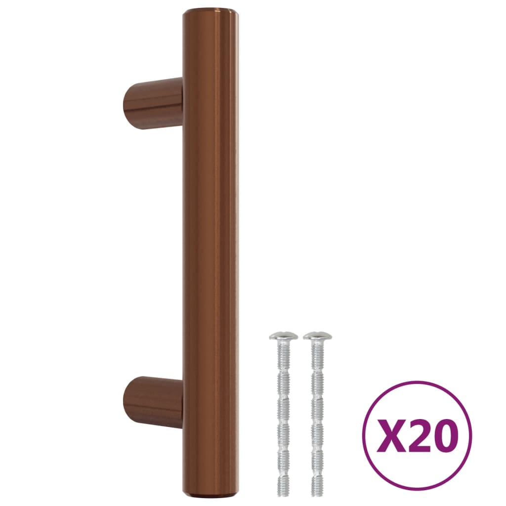 VidaXL Poignées 20 pcs 64 mm acier inoxydable couleur bronze