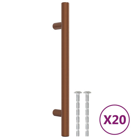 VidaXL Poignées 20 pcs 160 mm acier inoxydable couleur bronze