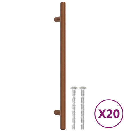 VidaXL Poignées 20 pcs 192 mm acier inoxydable couleur bronze