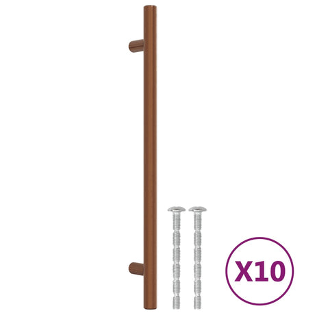 VidaXL Poignées 10 pcs 192 mm acier inoxydable couleur bronze