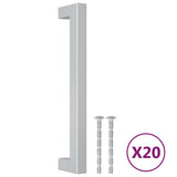 VidaXL Poignées 20 pcs 160 mm acier inoxydable couleur argent