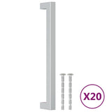 VidaXL Poignées 20 pcs 192 mm acier inoxydable couleur argent
