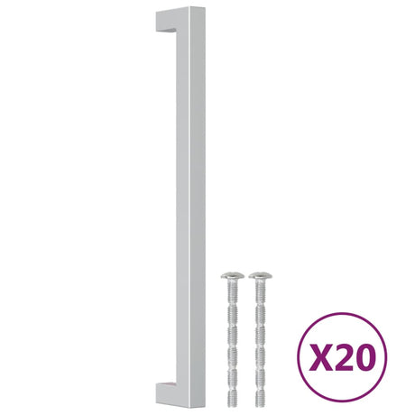VidaXL Poignées 20 pcs 224 mm acier inoxydable couleur argent
