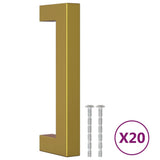 VidaXL Poignées 20 pcs 96 mm acier inoxydable doré