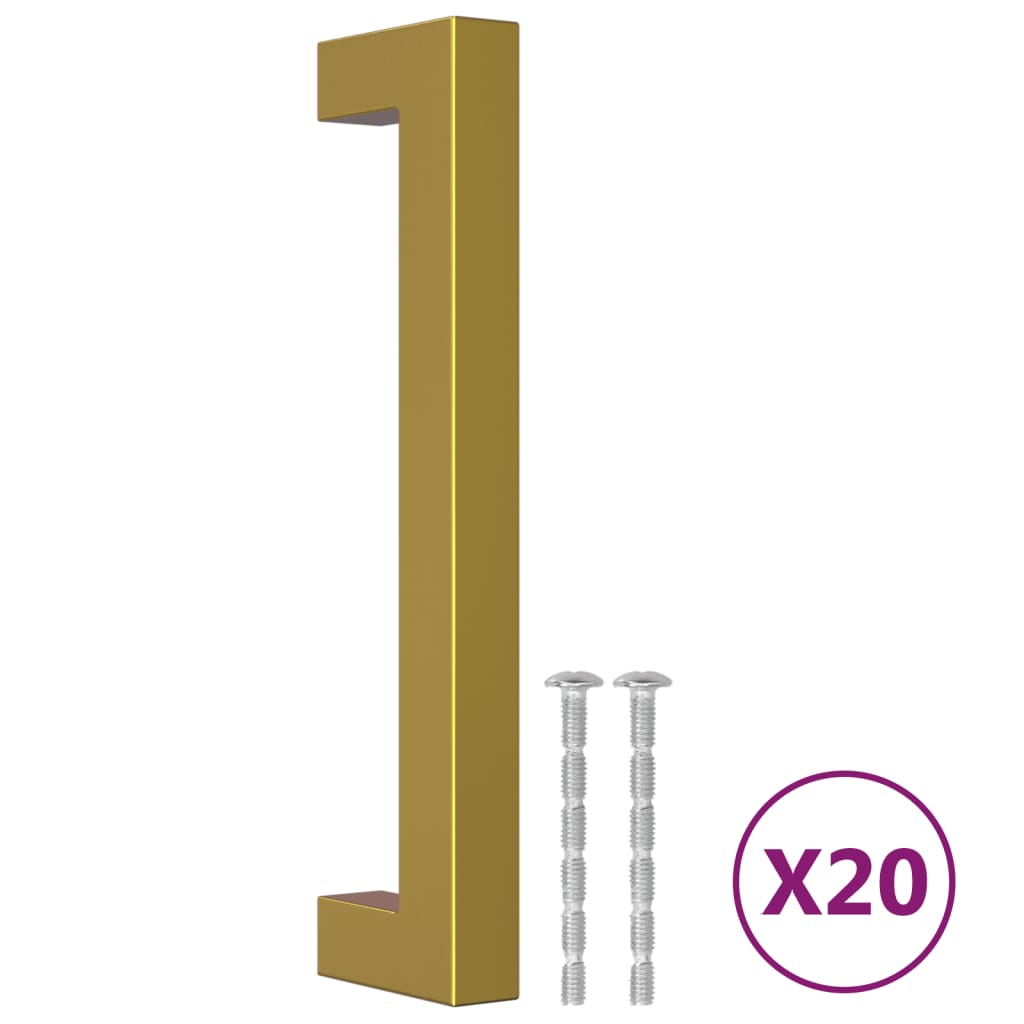 VidaXL Poignées 20 pcs 128 mm acier inoxydable couleur or