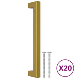 VidaXL Poignées 20 pcs 160 mm acier inoxydable couleur or