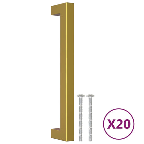 VidaXL Poignées 20 pcs 160 mm acier inoxydable couleur or