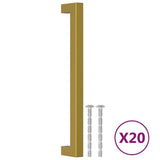 VidaXL Poignées 20 pcs 192 mm acier inoxydable doré