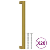 VidaXL Poignées 20 pcs 224 mm acier inoxydable doré