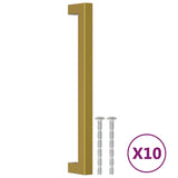 VidaXL Poignées 10 pcs 192 mm acier inoxydable couleur or