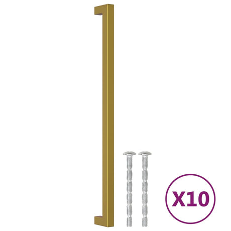 VidaXL Poignées 10 pcs 320 mm acier inoxydable couleur or