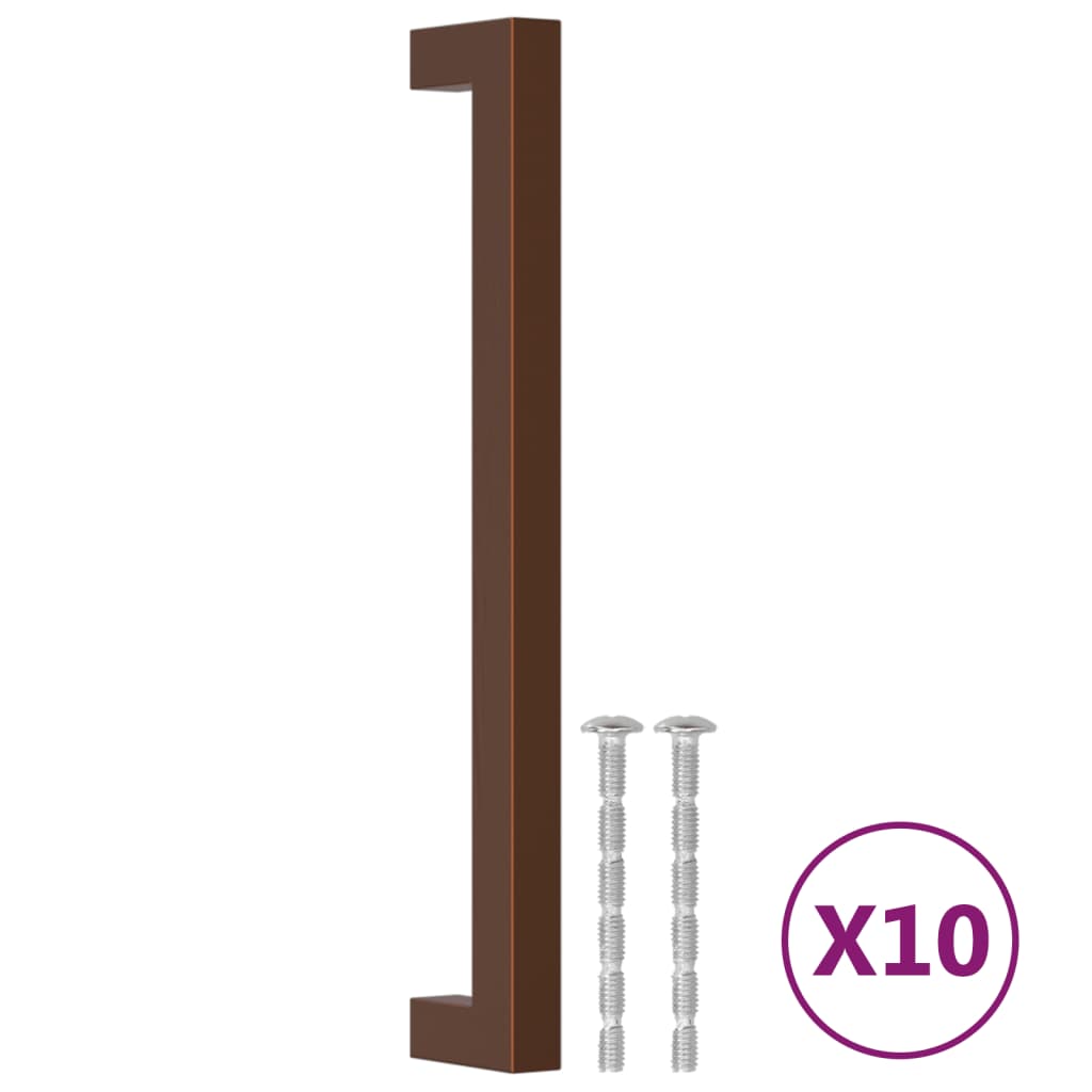 VidaXL Poignées 10 pcs 192 mm acier inoxydable couleur bronze