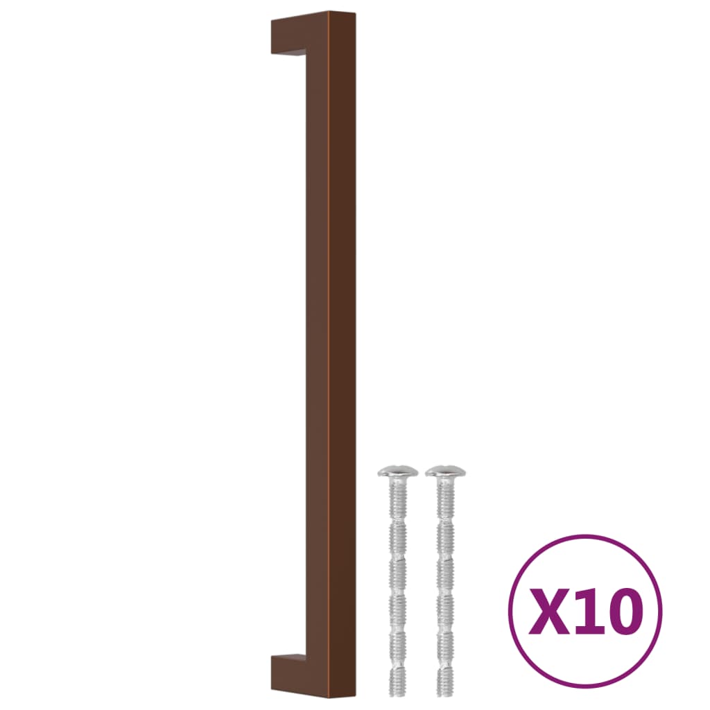 VidaXL Poignées 10 pcs 224 mm acier inoxydable couleur bronze