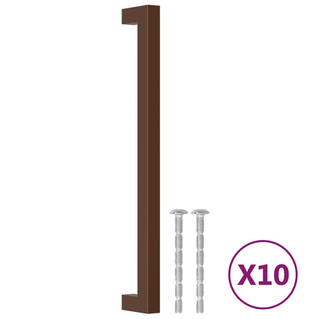 VidaXL Poignées 10 pcs 224 mm acier inoxydable couleur bronze