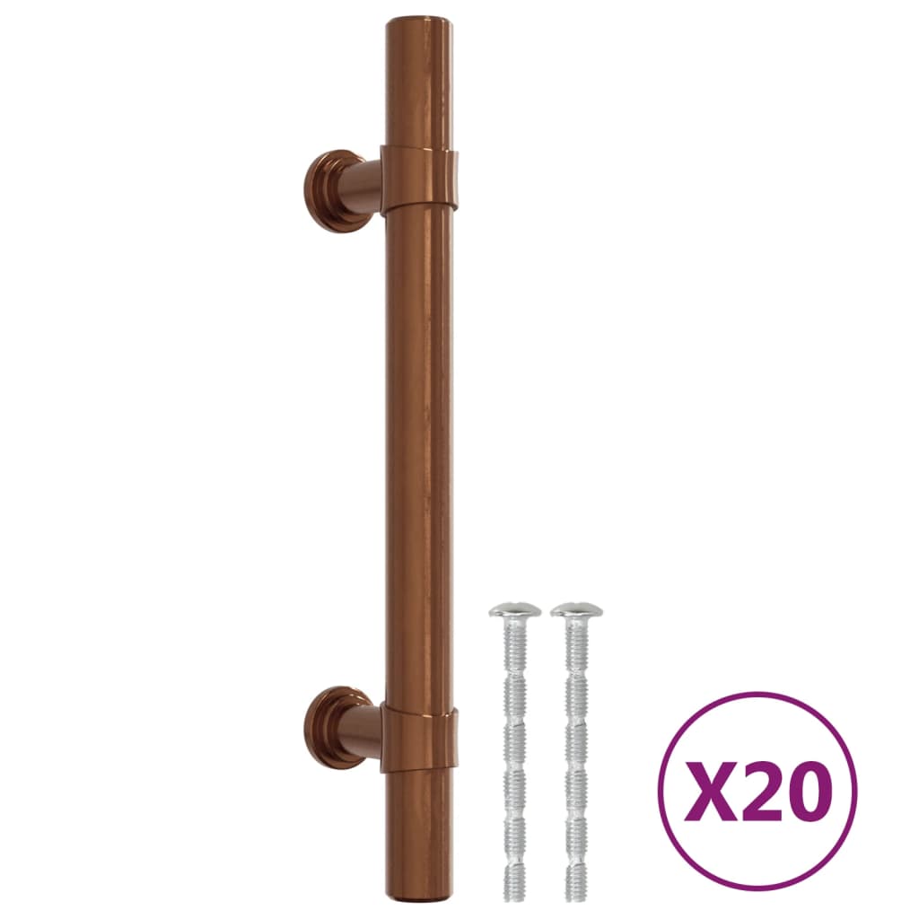 Vidaxl gère 20 st 96 mm en acier inoxydable de couleur bronze