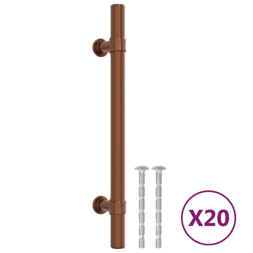 Vidaxl gère 20 st 128 mm en acier inoxydable en bronze coloré