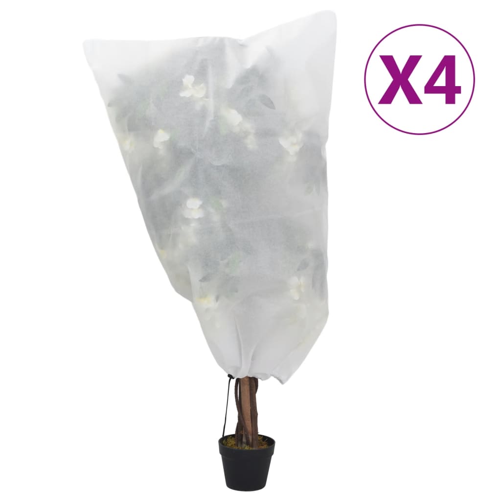 Vidaxl fleece covers til planter med trækknedt 4 st 70 g m² 0,8x0,8 m