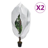 Vidaxl Plant covers with zipper 2 st 70 g m² 1.2x1.8 m