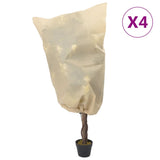 Vidaxl Couvoirs en molleton pour les plantes avec cordon 4 st 70 g m² 0,8x0,8 m