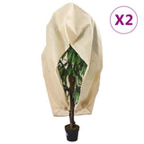 VidaXL Plantenhoezen met ritssluiting 2 st 70 g m² 1,55x1,55 m