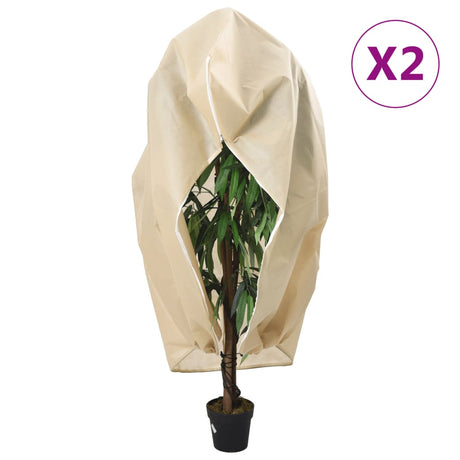 Vidaxxl couvertures végétales avec fermeture éclair 2 pcs 70 g m² 1,2x1,8 m