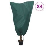 Vidaxl vlieshoezen voor planten met trekkoord 4 st 70 g m² 0,8x0,8 m