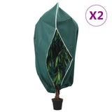 VidaXL Couvertures pour plantes avec fermeture éclair 2 pcs 70 g m² 1x1,55 m