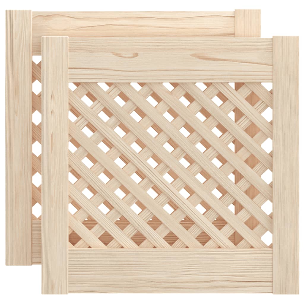 Portes d'armoires Vidaxl avec une glisser 2 pcs 39.5x39.5 cm Pine solide