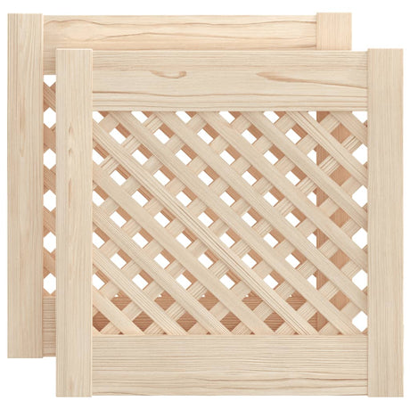 Vidaxx portes de placard à lattes 2 pcs 39,5x39,5 cm bois de pin massif