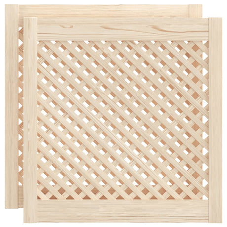 Vidaxx portes de placard à lattes 2 pcs 59,5x61,5 cm bois de pin massif