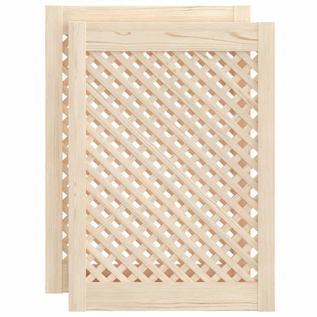 Vidaxx portes de placard à lattes 2 pcs 49,5x69 cm bois de pin massif