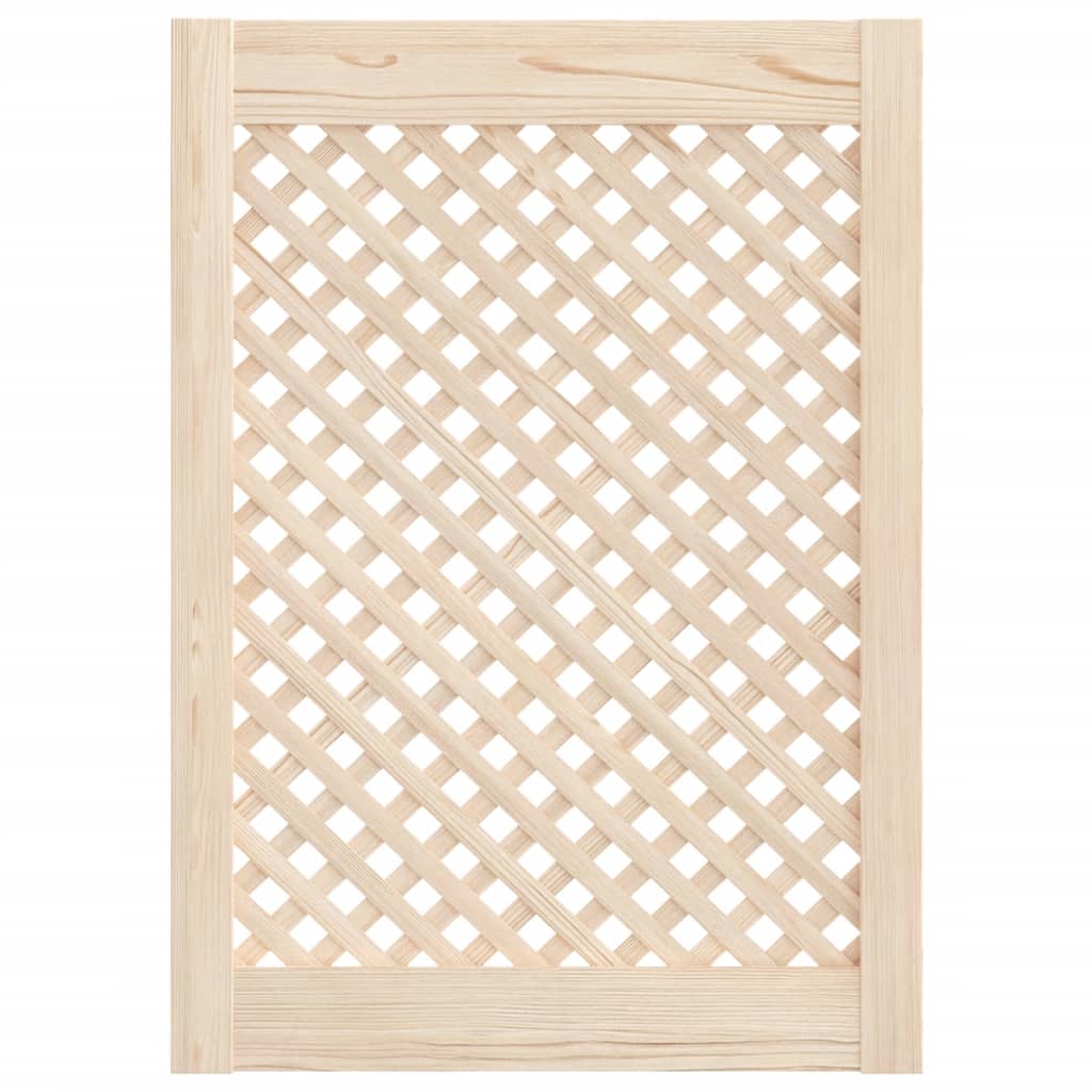 Portes d'armoires Vidaxl avec pine solide de 2 pcs 49.5x69 cm