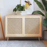 Vidaxx portes de placard à lattes 2 pcs 59,5x69 cm bois de pin massif