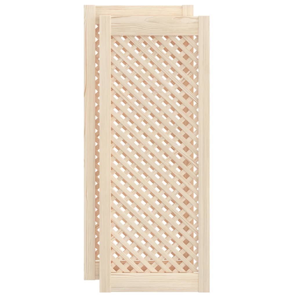 VidaXL portes d'armoire à lattes 2 pcs 39,5x99 cm bois de pin massif