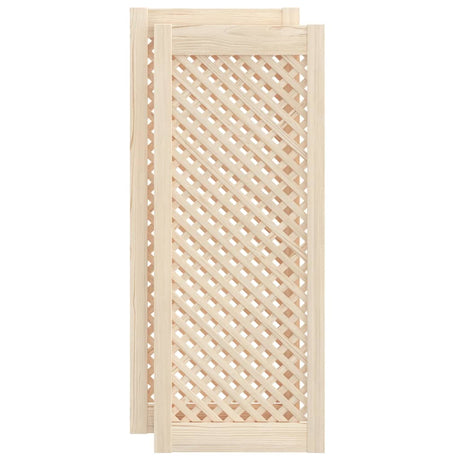 VidaXL portes d'armoire à lattes 2 pcs 39,5x99 cm bois de pin massif