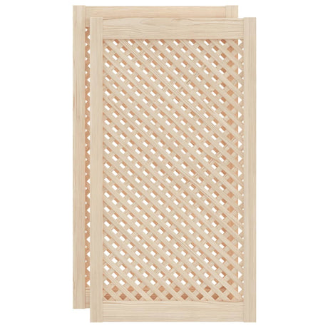 Vidaxx portes de placard à lattes 2 pcs 49,5x99 cm bois de pin massif