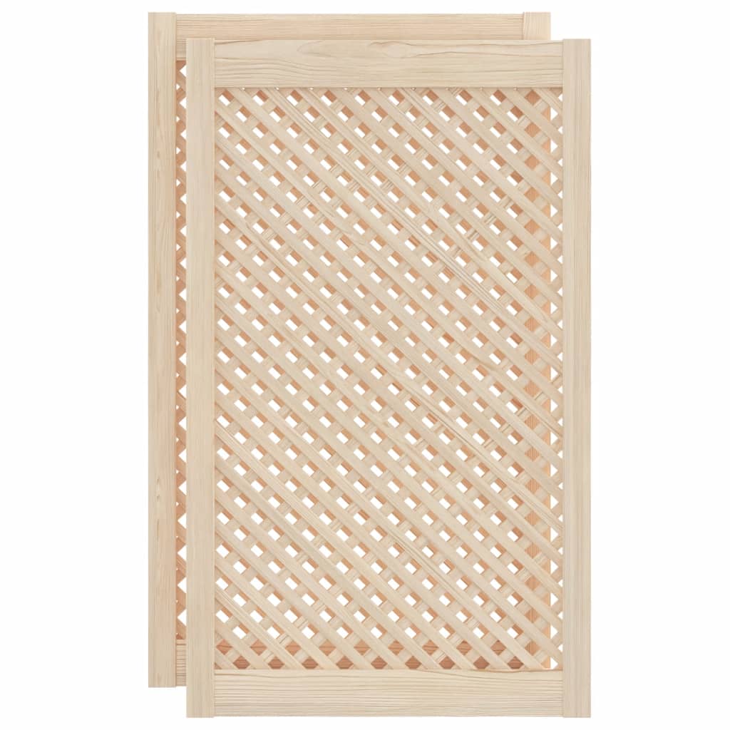 Vidaxx portes de placard à lattes 2 pcs 59,5x99 cm bois de pin massif