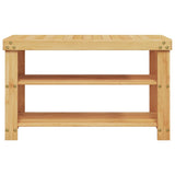 Rack à chaussures Vidaxl 3 couches 70x27.5x45 cm bambou