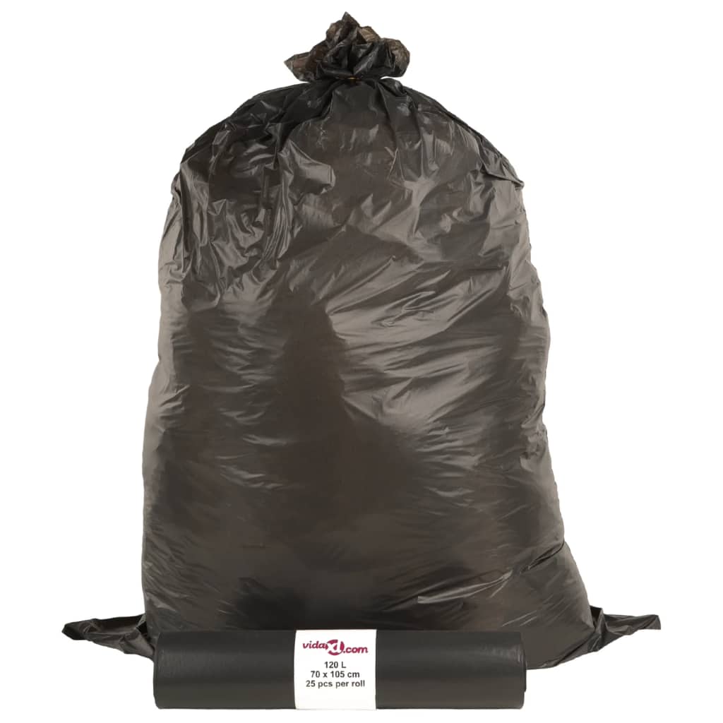 Sacs à ordures vidaxl 250 st 120 l noir