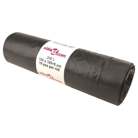 Vidaxx sacs poubelles avec cordons 150 pcs 240 l noir