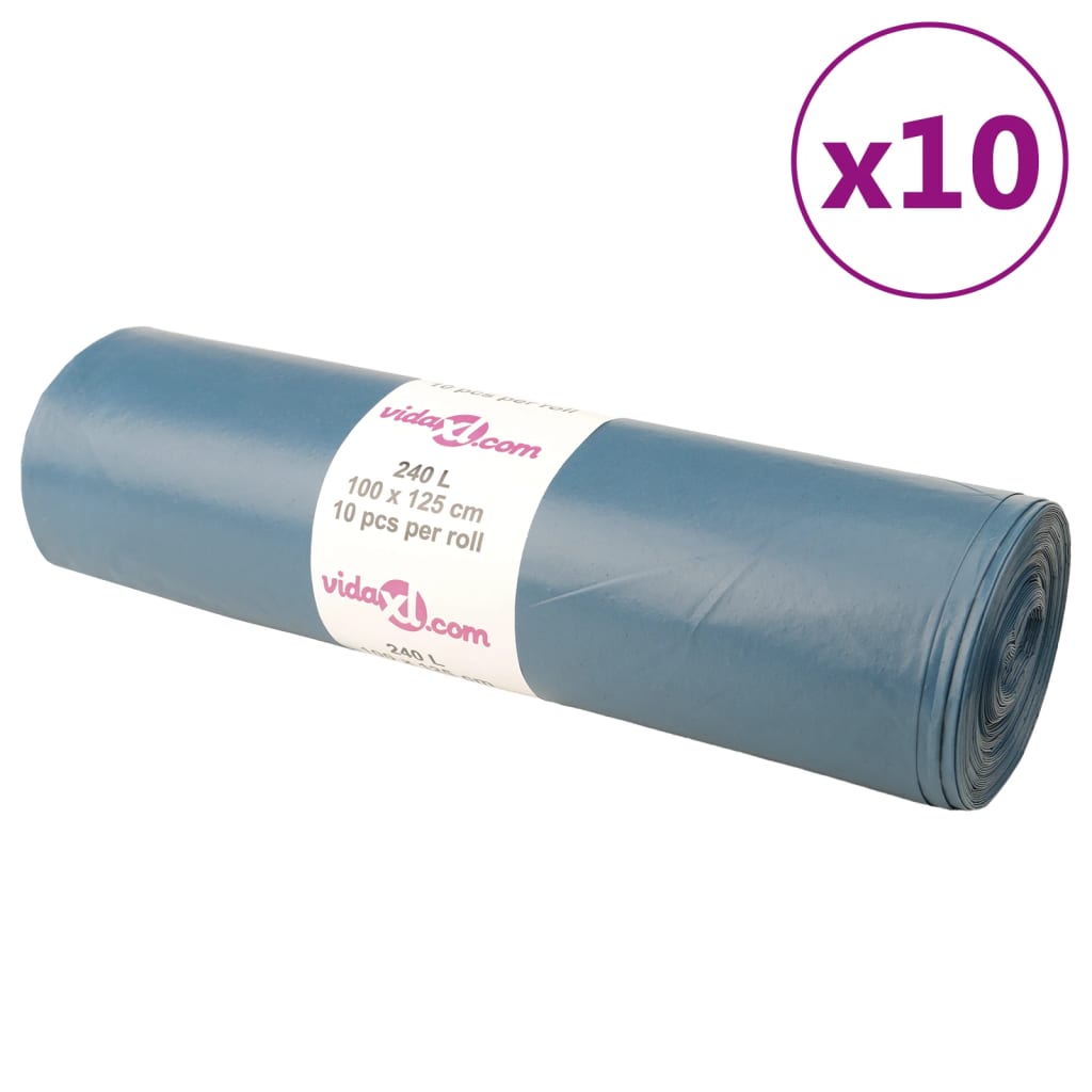 Sacche di immondizia vidaxl 100 st 240 l blu