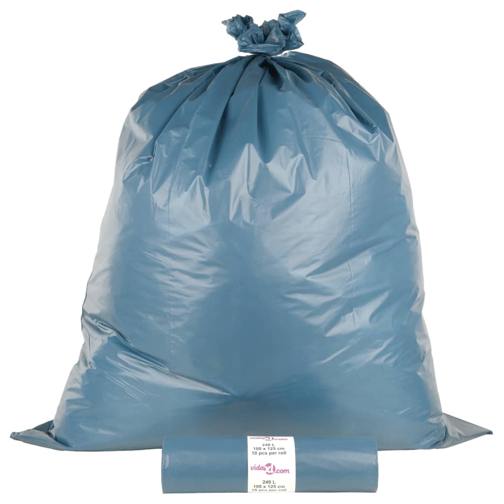 VidaXL sacs poubelles 100 pcs 240 l bleu
