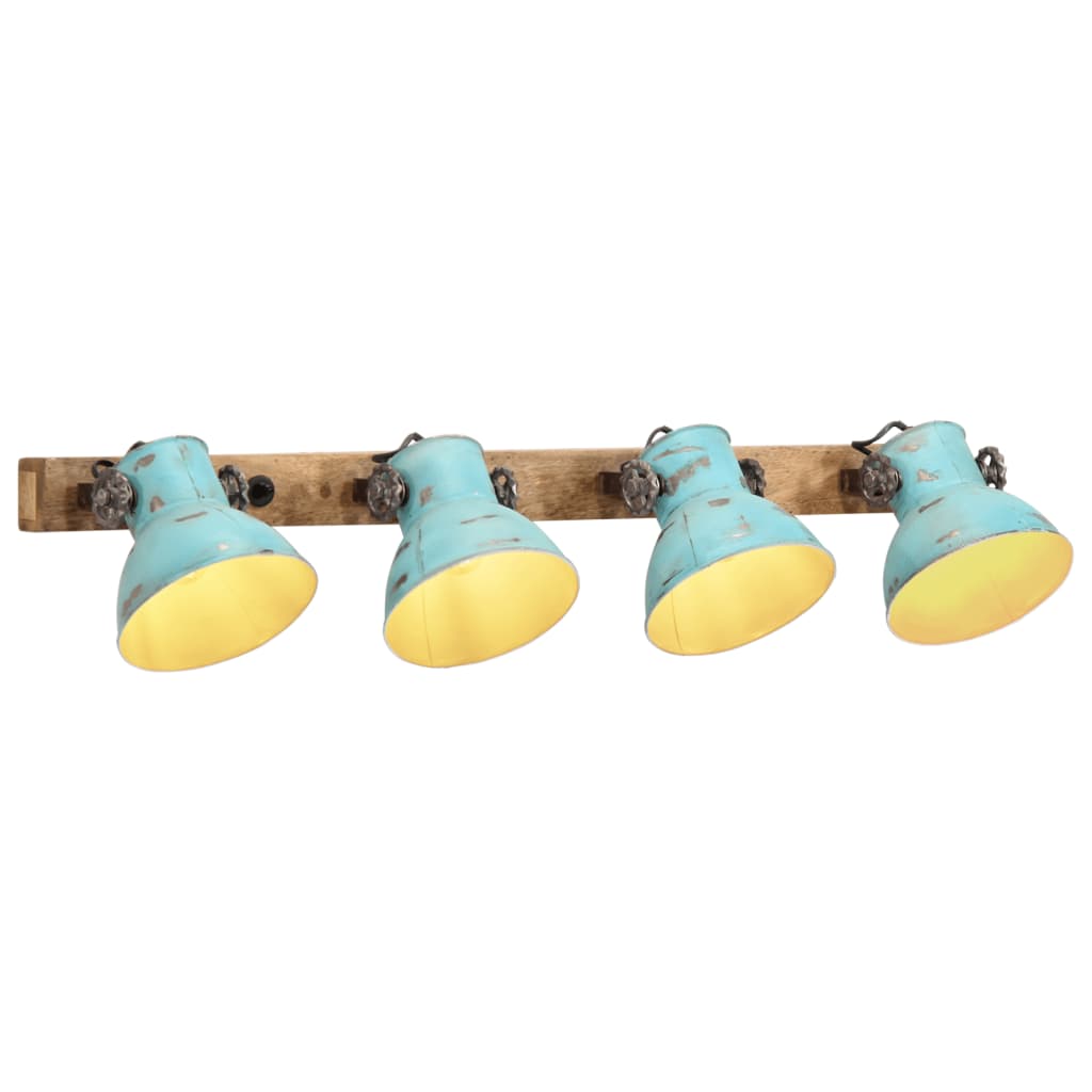 Vidaxxl applique 25 w e27 90x25 cm bleu patiné