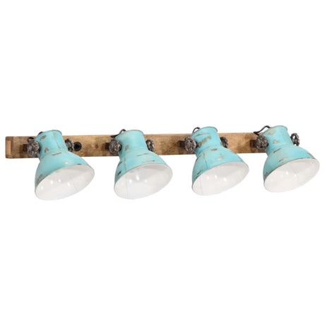 Vidaxxl applique 25 w e27 90x25 cm bleu patiné